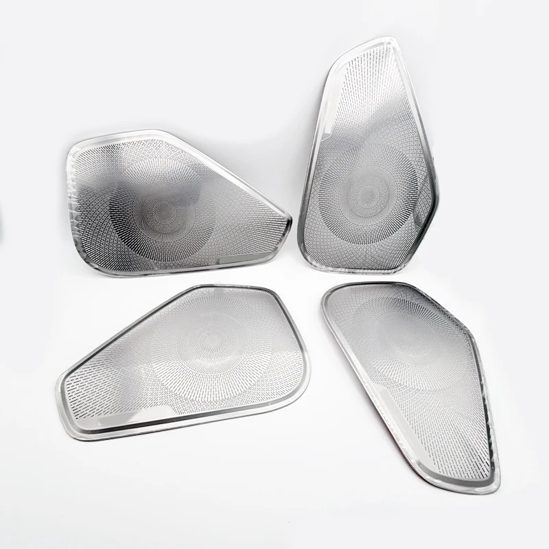 

for Honda Civic 11th 2021-2026 Silvery Stainless Steel Mesh Door Kick Guard & Speaker Cover Self-Adhesive Protective Trim 4pcs