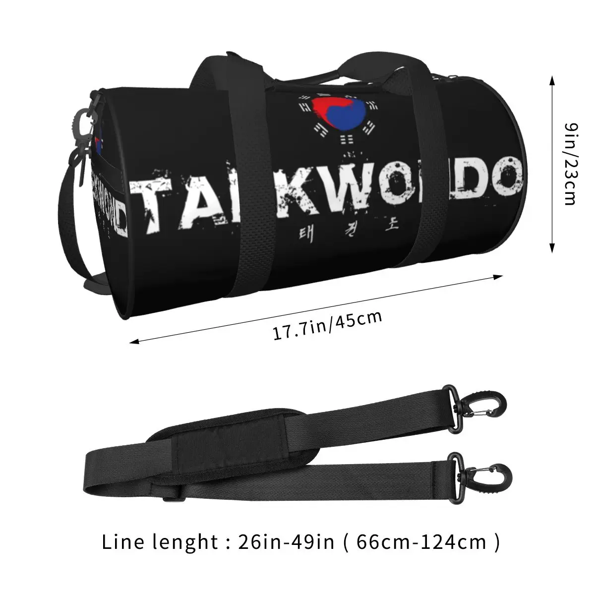 Korea Taekwondo Sporttasche Kampfkunst schwarz wochen ende Sporttaschen Fitness zubehör Trainings handtasche Neuheit Fitness-Tasche für Männer