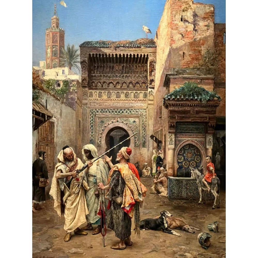 North Africa Antique Street Scenery Artwork Jigsaw Puzzle 500/1000/1200/2000PCS Stress Relief Puzzle Wall Art Decor Gift