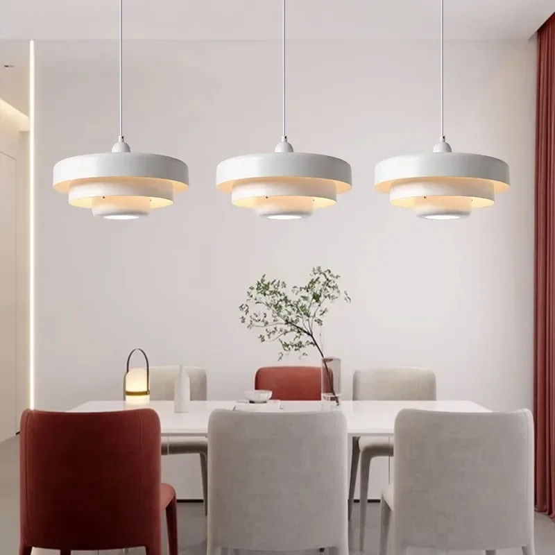 Imagem -05 - Nordic Led Pendant Light Macaron Alumínio Aço Carbono Branco Verde Escuro Laranja Iluminações para Restaurante Sala de Estar