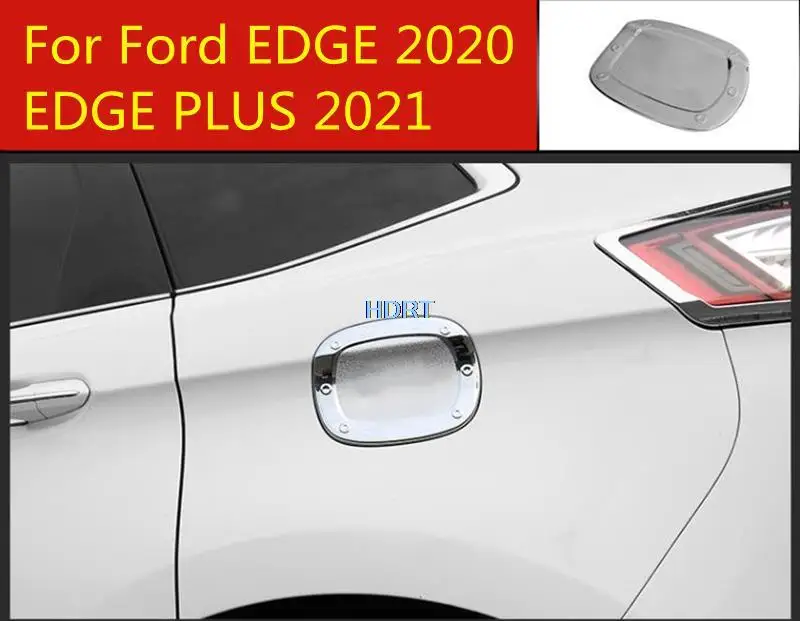 For Ford EDGE 2020/EDGE PLUS 2021 1pc ABS chrome Tank Cap Fuel Tank Cover frame Protective Sticker Car-Styling Accessories