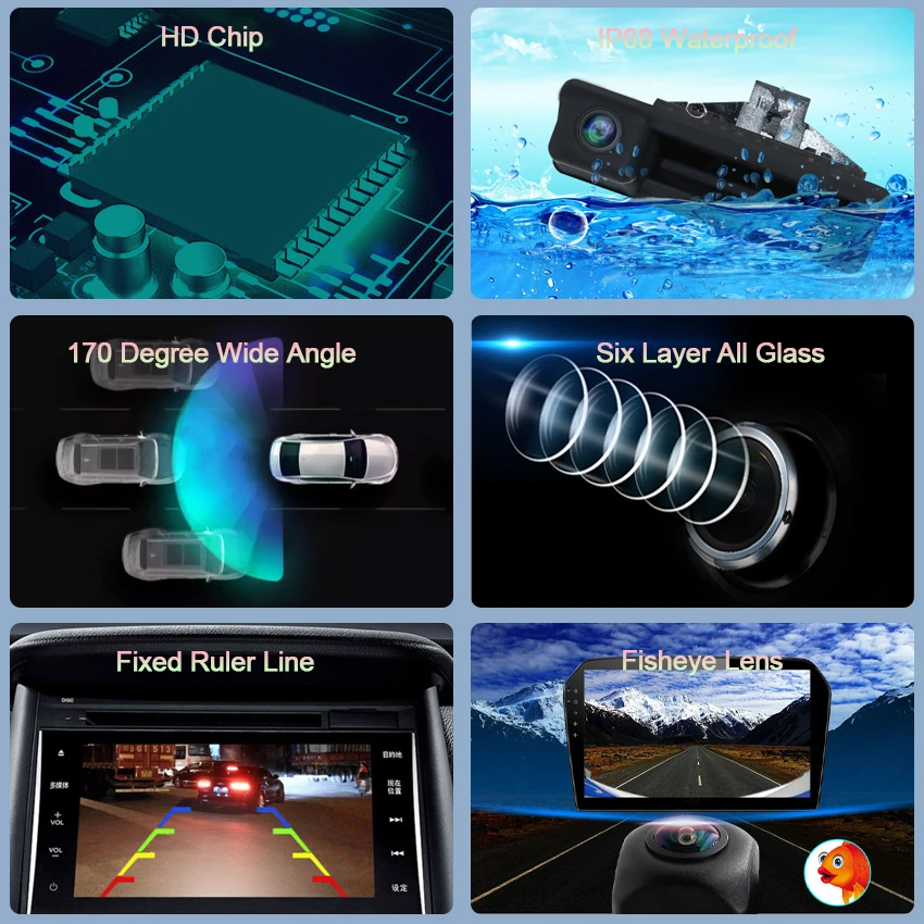 Full HD CCD Waterproof 1080*720 Fisheye 170 Degree Car Rear View Camera For Honda Accord Eighth generation 2008 2009 2010-2012