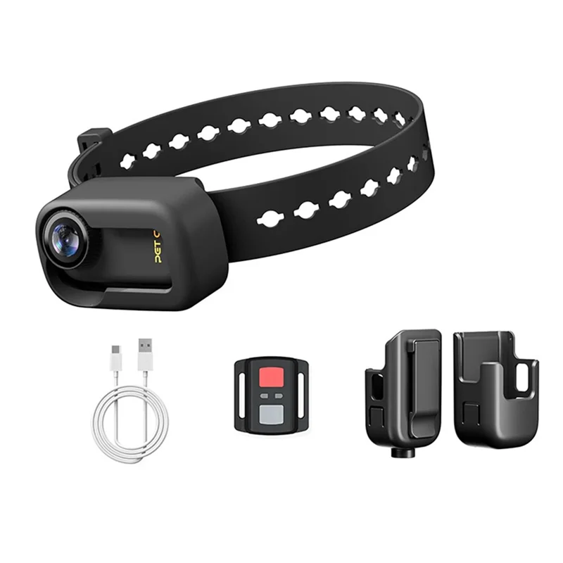 AA08-4K 30Hz Pet Collar Camera, Animal Vlog Camera Mini Action Camera For Video Records Dog Collar Camera