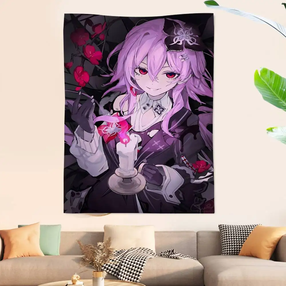 Game Honkai Star Rail Everight Colorful Tapestry Wall Hanging Cheap Hippie Wall Hanging Bohemian Wall Tapestries Mandala
