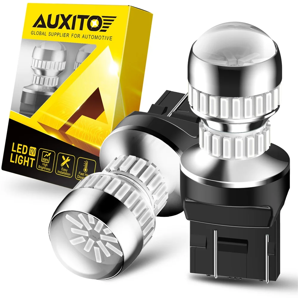 AUXITO 2 szt. T20 7443 W21/5W 7440 WY21W Żarówka LED Samochodowe światła cofania BA15S 1156 P21W 1157 BAY15D 3157 Kierunkowskaz LED Światła hamowania