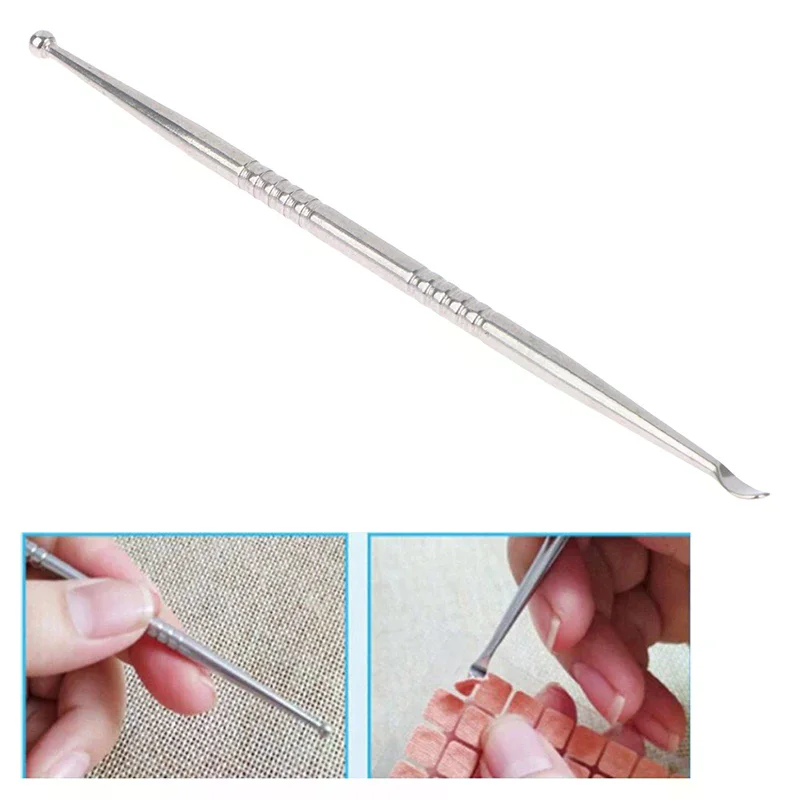 Ear Wax Pickers Steel Acupuncture Point Probe Auricular Cleaner Beauty Ear Reflex Massage Needle Detection Health Care 2 in 1