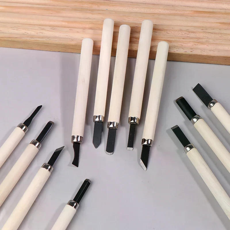 12pc Wood Carving Chisels Handmade Woodworking Carving Set for Basic Cutting&detailed Woodworking Diy Hand Tools Gouges Knife