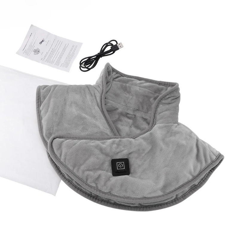 

Электрическая грелка для плеч и шеи, USB-подогреваемая подушка для спины, 3-уровневая нагрева, мягкий горячий компресс, шаль для спины, шеи, плеч, быстрый подогрев, подушка