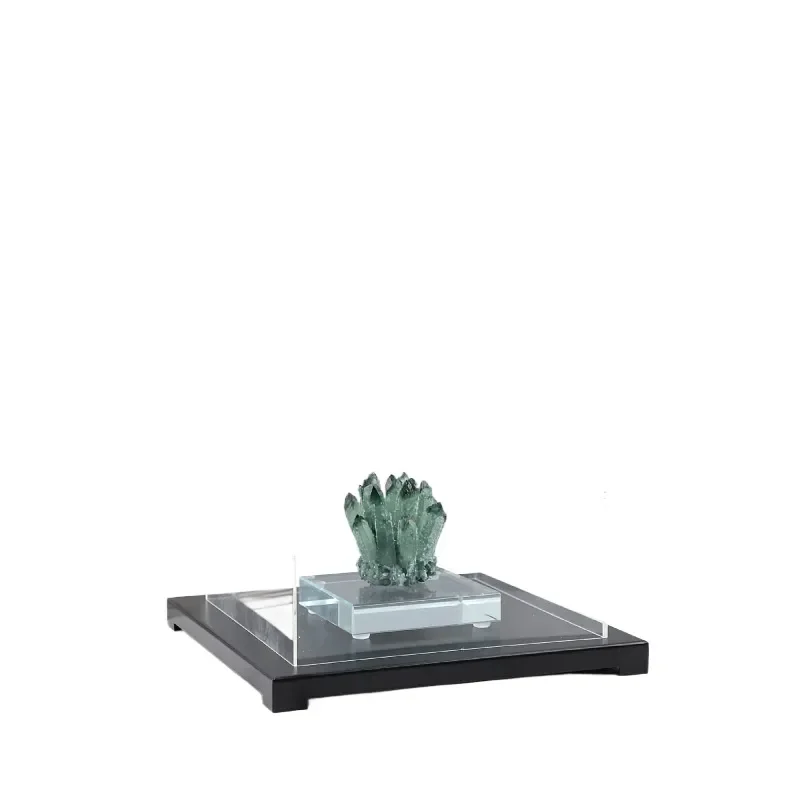Modern Simple Acrylic Green Crystal Cluster Art Ornament for Living Room Bedroom Entrance Study Soft Decoration Home Decor