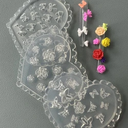 3Pcs 3D Silicone Pressing Mold DIY Nail Art Reusable Cute Cartoon Strawberry Cherry Versatile Cherry Kawaii Nail Beauty Charm