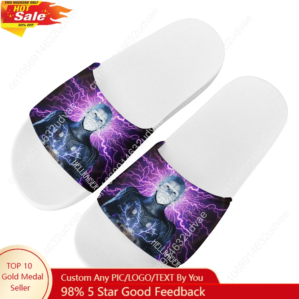 

Johnny Hallyday Slippers Man Woman Boy Girl Tailor Made Slides Sandals Photo Text Customized Bath Shoes Water Shoe White