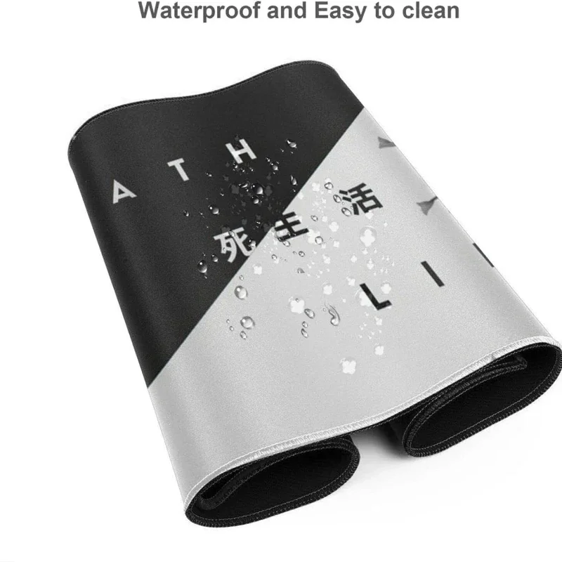 Large Mouse Pad Black and White Cherry Blossom Mousepad Non-Slip Extended Desk Pad E-Sports Gamer Mice Mats Rubber Keyboard Pads