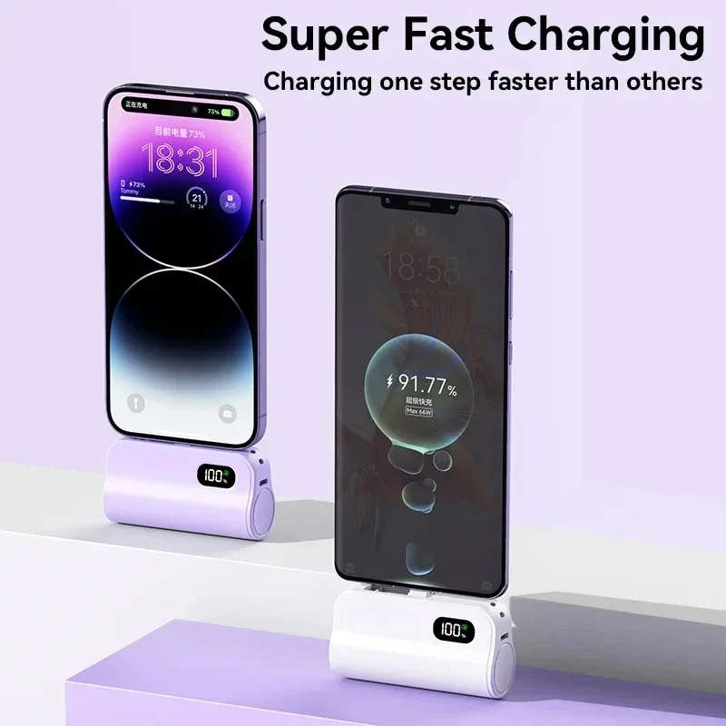 Xiaomi Mini Power Bank 50000mAh 2-in-1 Large Capacity LED Digital Display Portable Fast Charging External Battery For IPhone New - Image 4