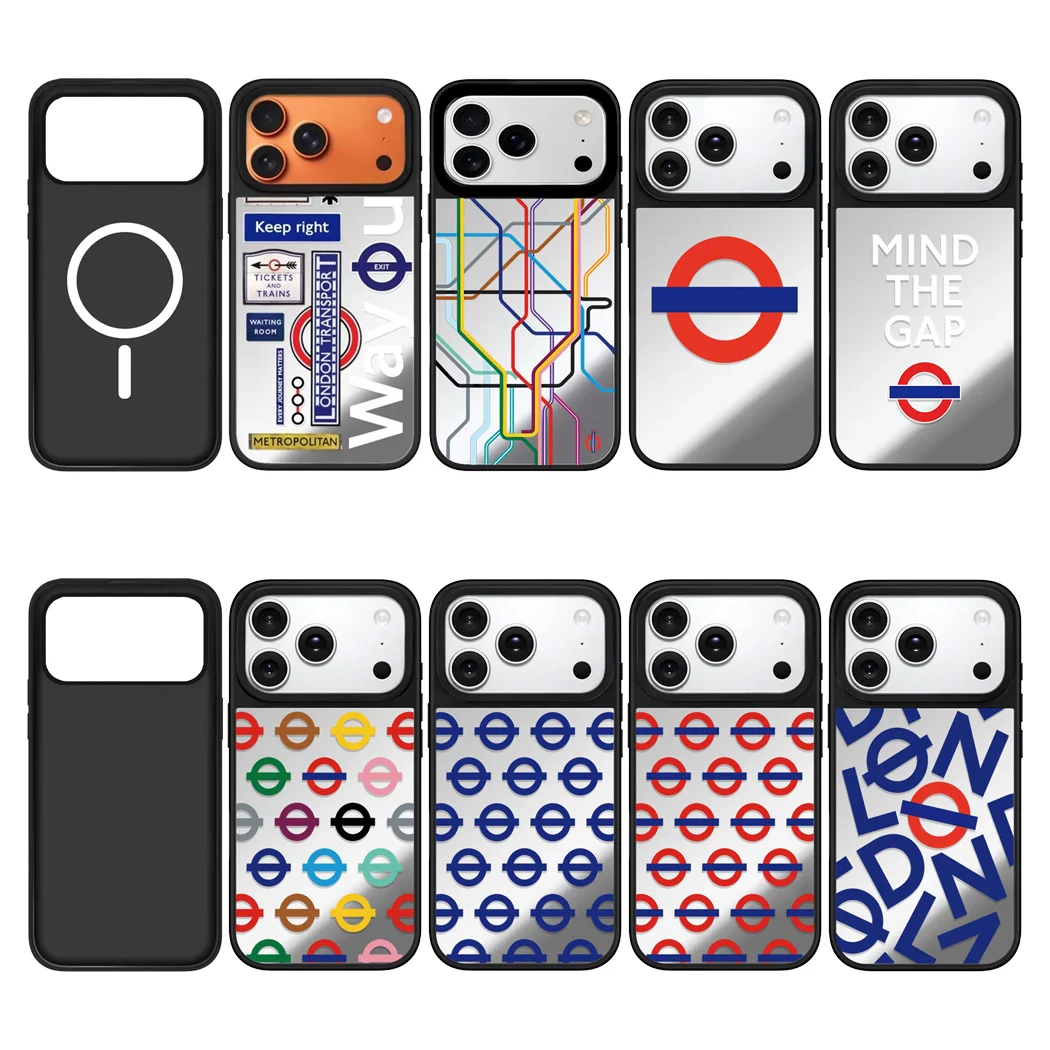 

Transport Line Pattern Mirror Surface Phone Cover for IPhone 13 14 15 16 17 Pro Max Case for IPhone 17 Air
