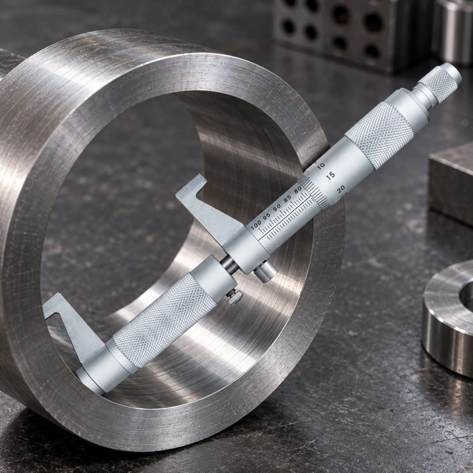 Two-Point Internal Micrometer 0.01 Mm Resolution Mechanical Internal Micrometer Precision Tool Consistent Measurements