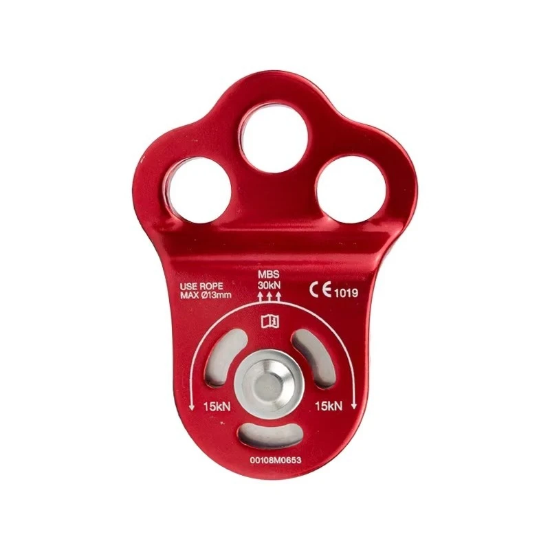 

Triple Attachment Climbing Hook Pulley Three Hole Single Pulley Climbing Pulley High Strength Outdoor Climbing