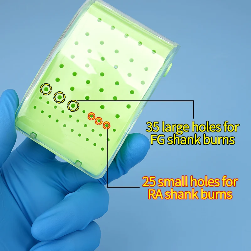 

1 шт., 60 отверстий, держатель для стоматологических боров, пластиковый чехол для стерилизатора, чехол для стерилизатора стоматологических боров, стоматологические лабораторные инструменты, инструмент
