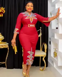 Elegant African Evening Dresses for Women Dashiki Ankara Outfits Gown Plus Size Turkey Wedding Party Long Maxi Dress 2025 New