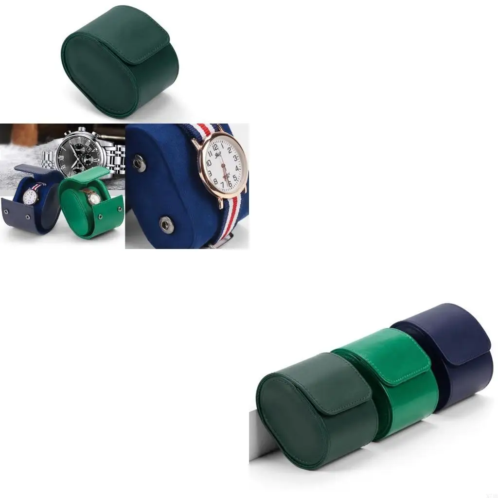 

Портативная коробка для хранения часов, кожаный рулон для часов, дорожные футляры, подарочная коробка с одним дисплеем для для