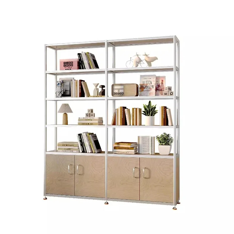 Industrial wind aluminum profile shelves Warehouse storage Office meeting room shelves
