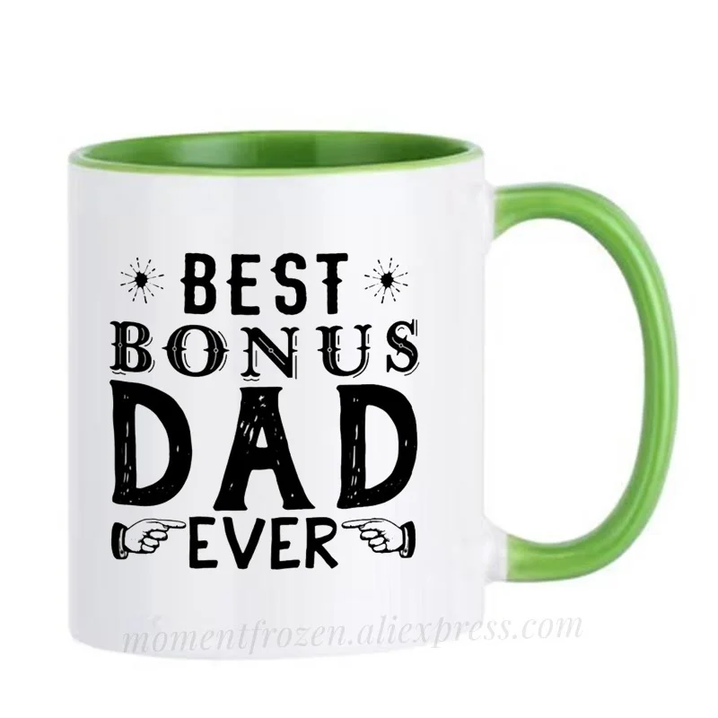 Bonus Dad Cups Cafe Caffeine Cocoa Coffee Mugs Tea Mugen Papa Gifts Home Decal Milk Tableware Coffeeware Teaware Beer Drinkware