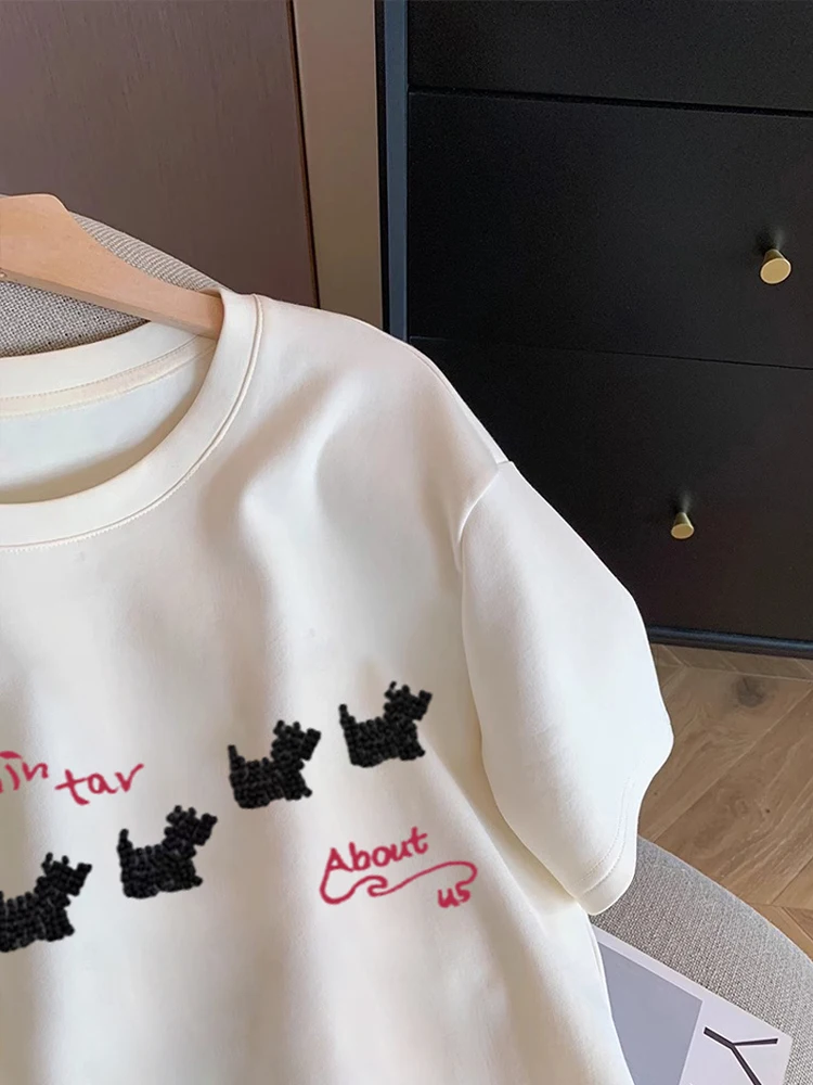 

Футболка Faionable Anti-Aging с принтом ort Sve, круглая, повседневная, свободная, женская, летняя, удобная, дышащая, пот...