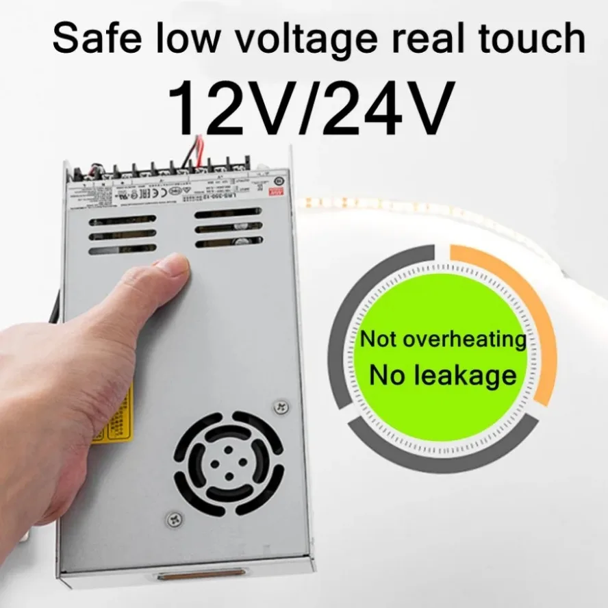 12V/24V Full Power Lighting Transformers 5A 10A 20A 40A 110V 220V Power Supply Adapter for Indoor LED Strip Light Switch Driver