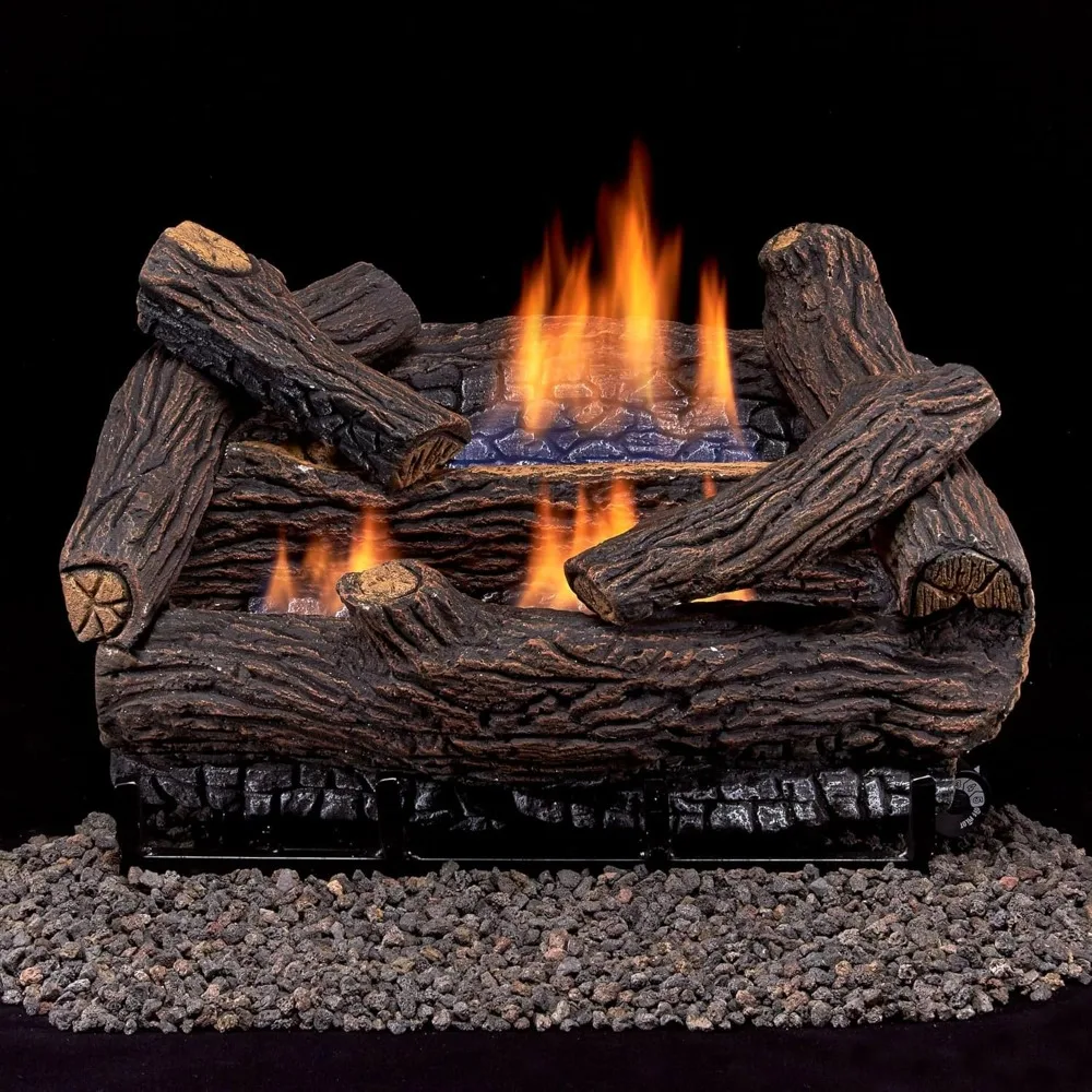 

Ventless Liquid Propane Gas Log Set - 18 in. Stacked Oak, 30,000 BTU, Remote Control - Model# DLS-L18R-2Customized