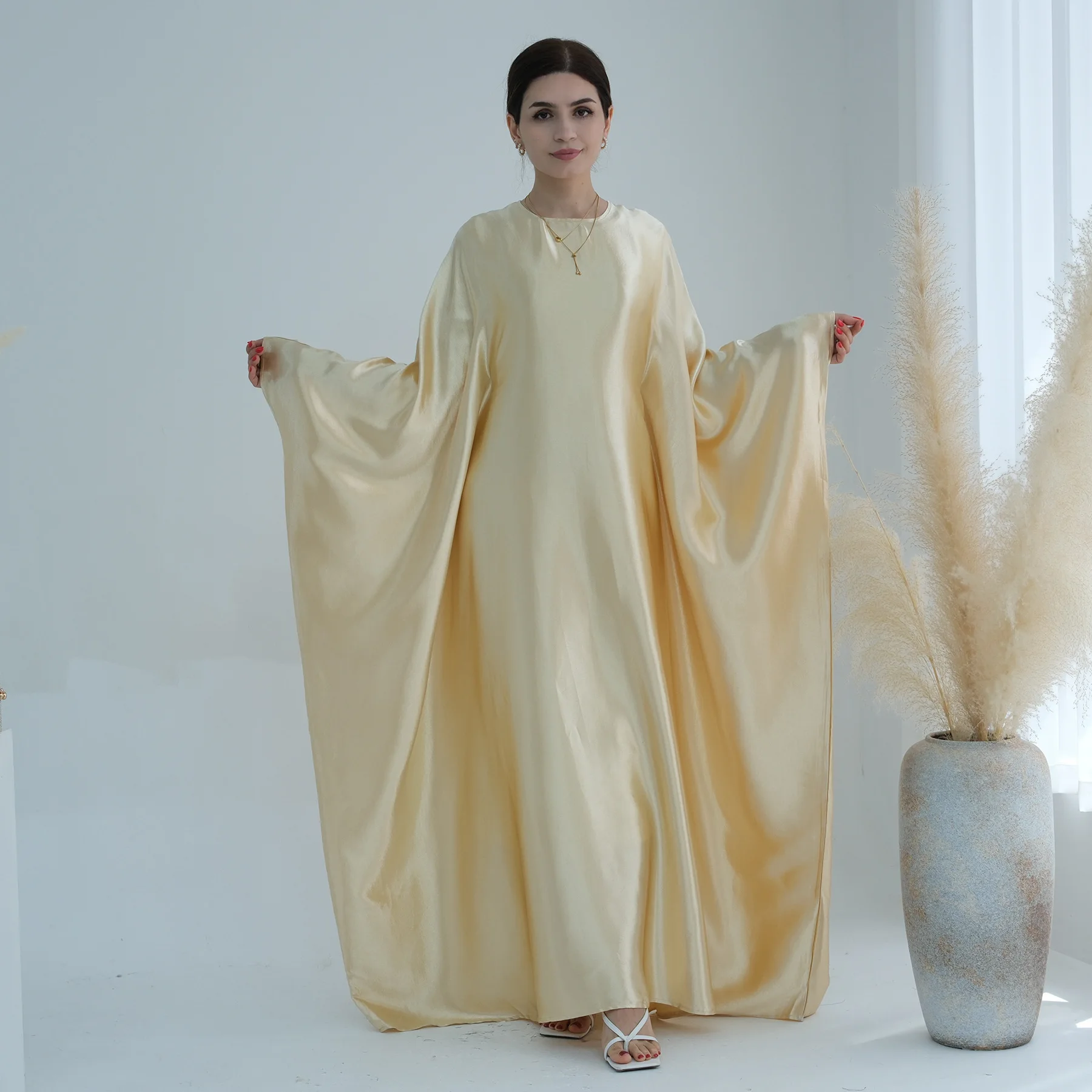 

Женские платья для Ид, хиджабы, комплект из 2 предметов, мусульманский химар, костюм-платье, абайи, джалабия, платья для Рамадана, Марокко, Дубай, длинное платье, кафтан