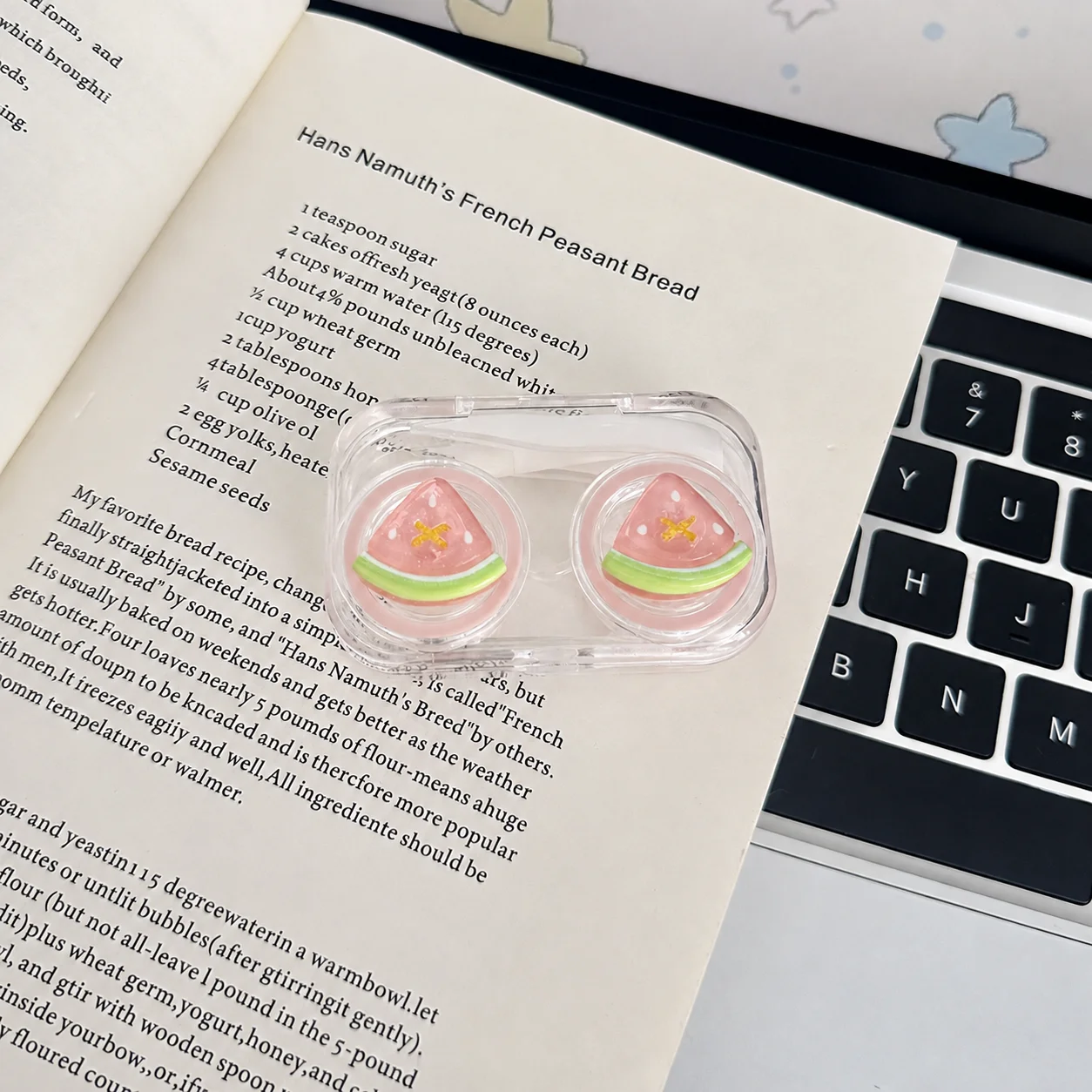 Fruit Button Contact Lens Case Leak Proof Flip Open Contact Lens Case Colored Contact Lens Case Clear For Travel Daily Outings