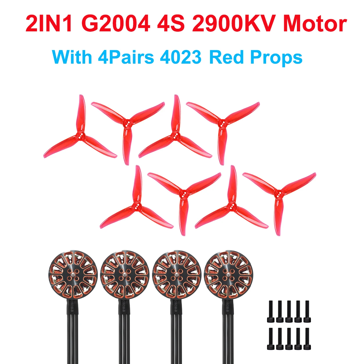DIY F4 X1 175mm Carbonfaser-Rahmenset mit 4023 Propellern G2004 2900KV 4S Bürstenlose Motoren für DIY RC Drohnen-Fluggeräte – Detail 3