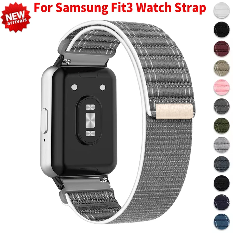 for Samsung Galaxy Fit 3 Strap Accessories watchband sport Nylon Braided Adjustable Replacement correa bracelet Galaxy fit3 band
