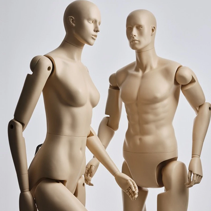 

Sports model props male full body running robot female movable joint model children's display stand