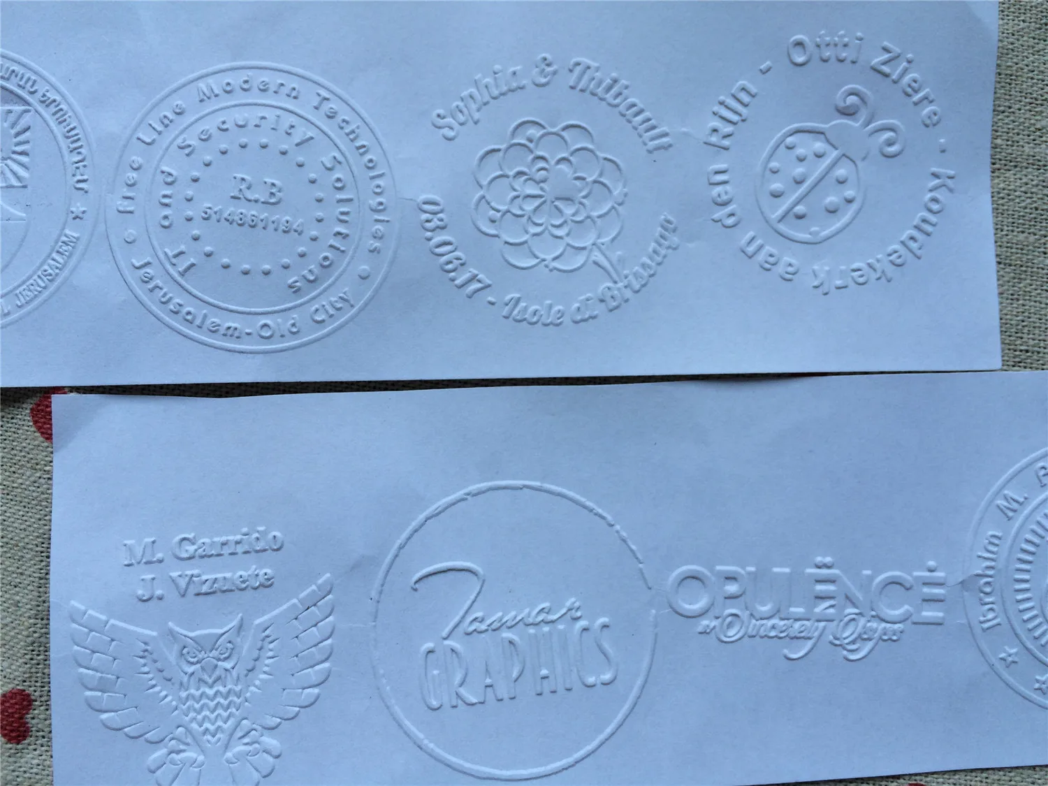 Customize Embosser Seal without Holder,Personalized Embossing Seal for Letter head Wedding Envelope Gaufrage Stamp 270logo