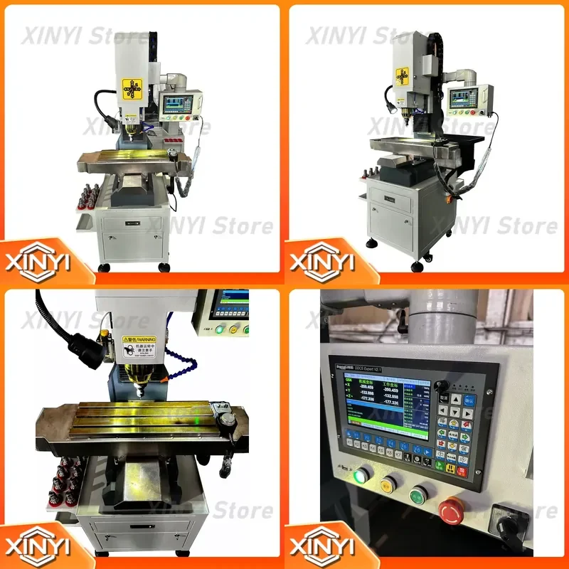 VMC 420 Cnc Milling Machine Aluminum Steel Bt30 Spindle Mini Mill DDCS Factory Manufacture price wood router 3 4 Axis RU
