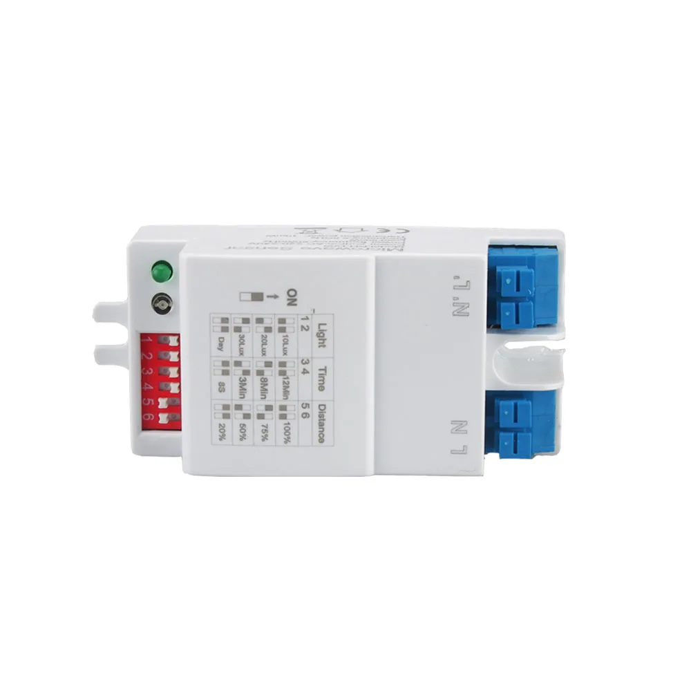 

AC 220V Time Adjustable 5.8GHz Microwave Radar Sensor Switch Body Motion Detector Delay Relay Switch LED Light Sensor