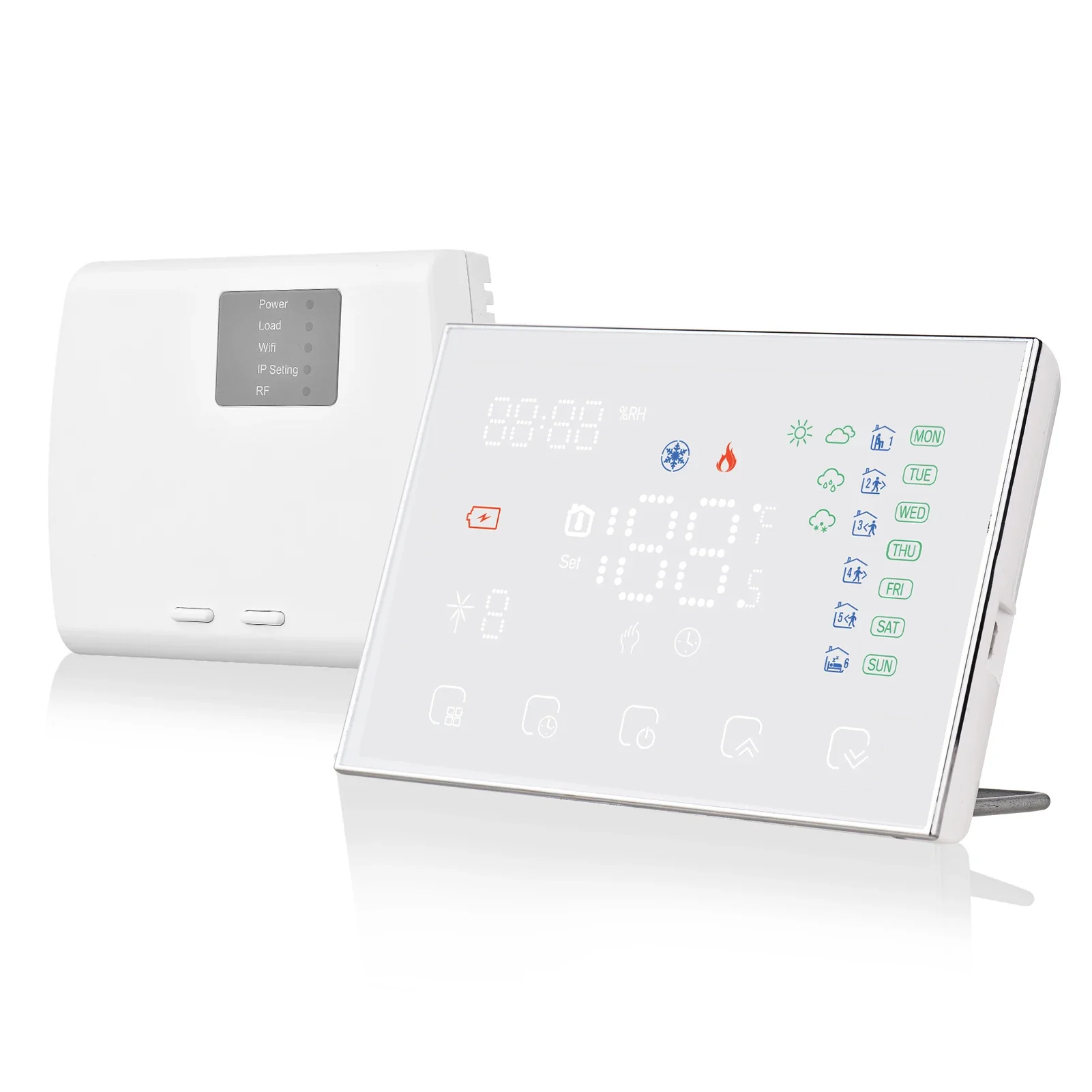 

Home WiFi Thermostat Temperature Controller Electric Heating Water Gas Boiler Works Programmable Touch APP Control