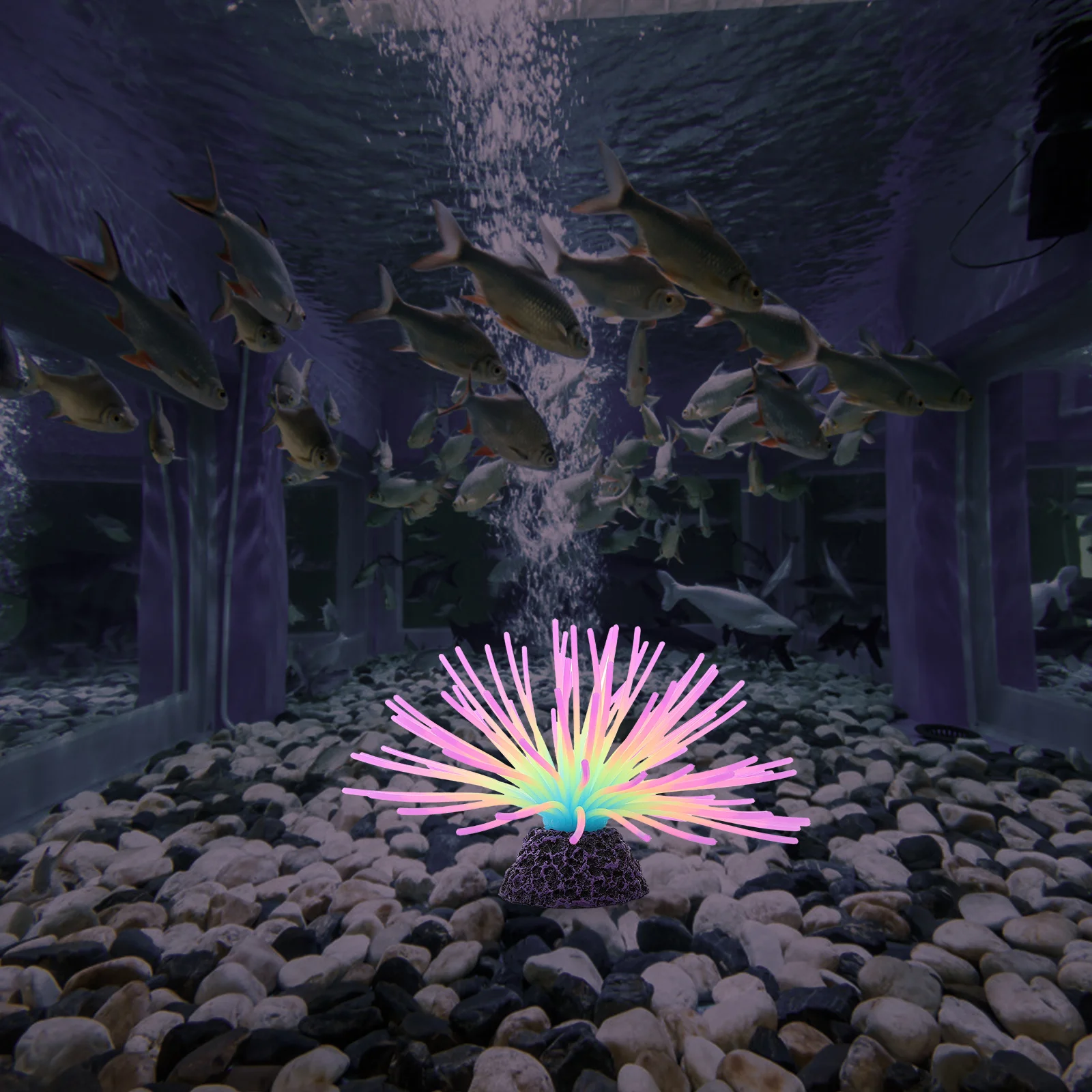 

1Pcs Simulation Aquatic Plant Fluorescent Fish Tank Decoration Lifelike Artificial Aquarium Ornament for Home Micro Landscape