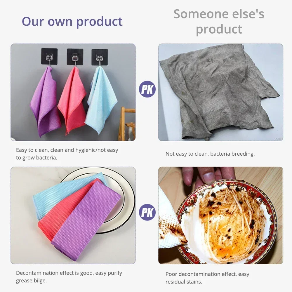 5 قطعة السيارات Fishscale مدقق تنظيف الزجاج العلامة المائية الحرة القماش رشاقته منشفة المطبخ ماصة مسح كفاءة أداة تجوب الوسادة