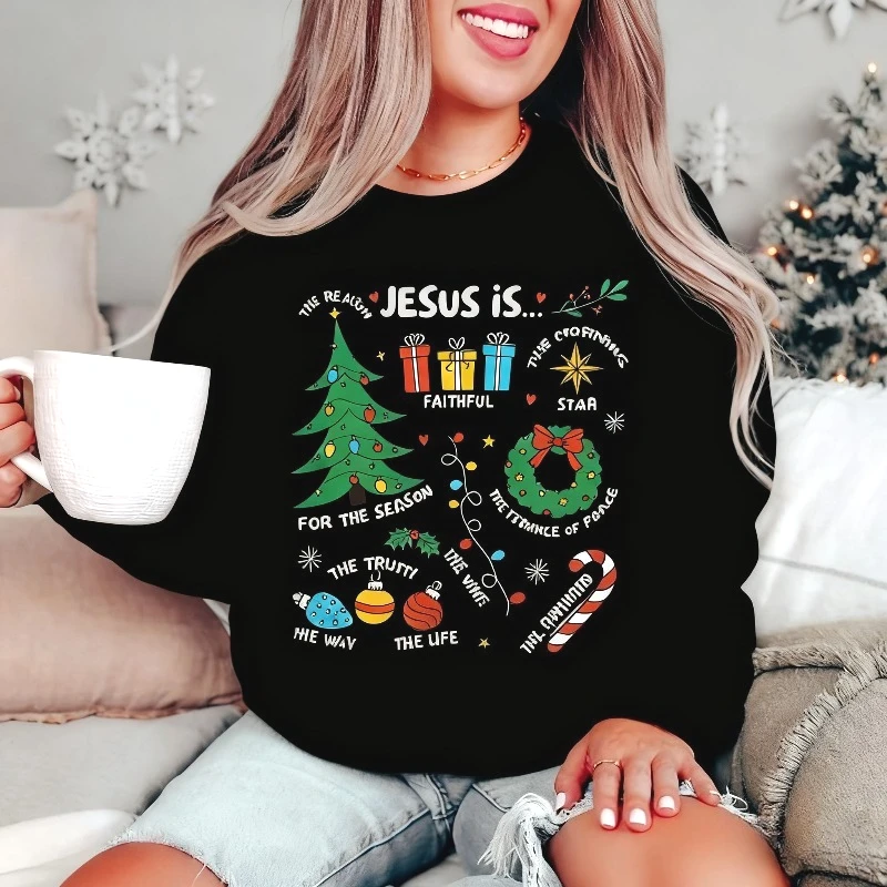 

Jesus Sweatshirt Retro Christmas Sweatshirt Christian John Faith Jesu Christmas Shirt Retro Nativity Hoodie Gospel Religious