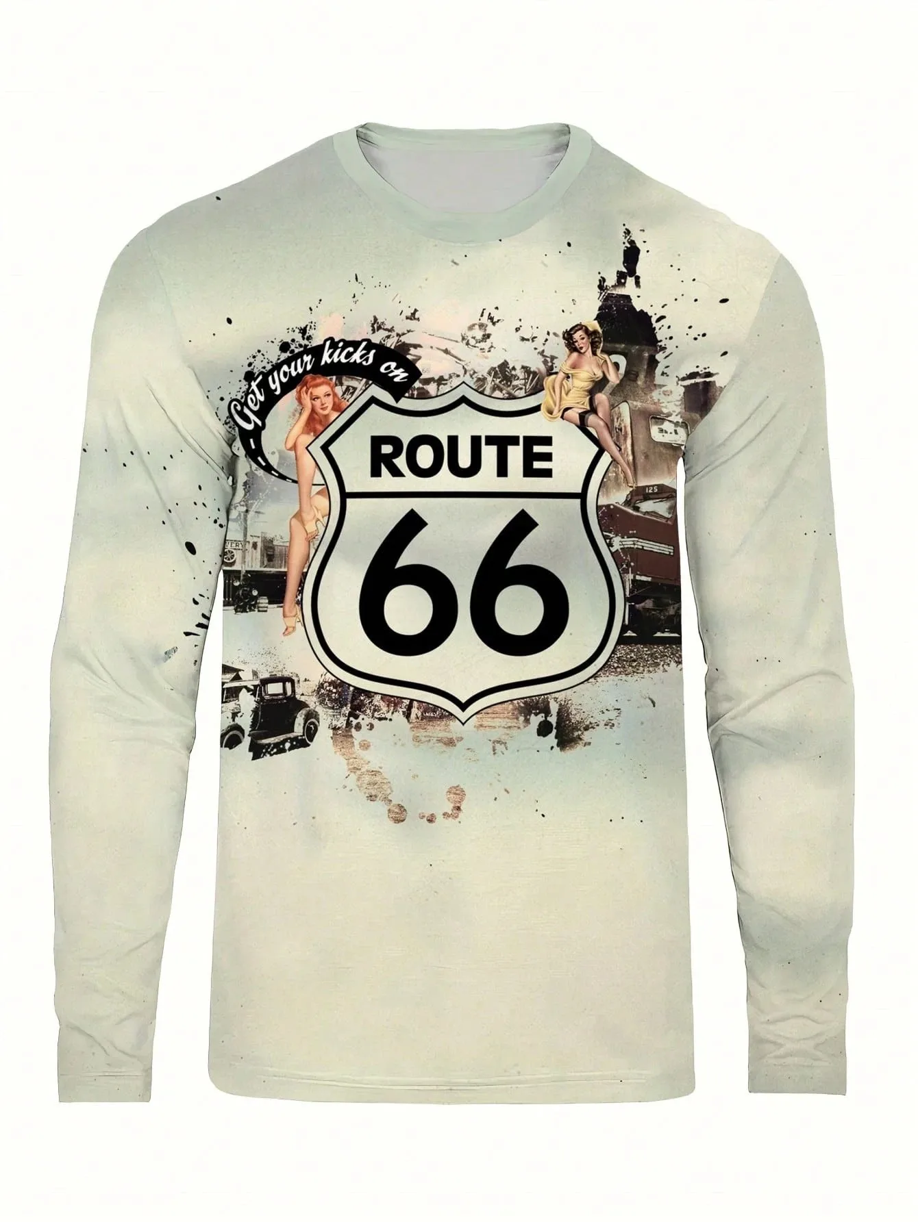 تي شيرت رجالي جديد بأكمام طويلة لربيع وخريف 2025 يتميز بأزياء الشارع والراحة مع طباعة رقمية ثلاثية الأبعاد #3