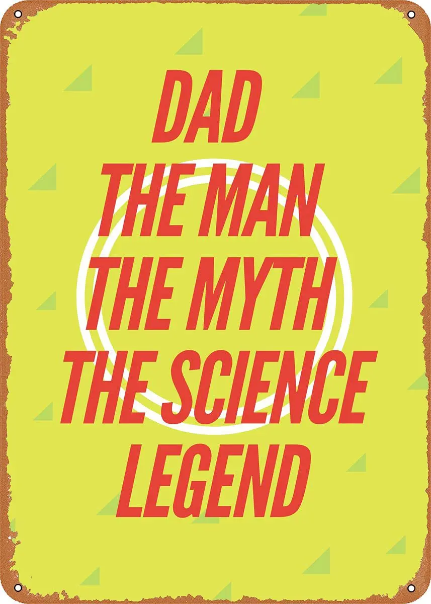 Dad The Science Legend 2 Metal Tin Sign Retro Wall Decor Vintage Art Print Poste Great Gift for Space Fans 8 x 12 inch