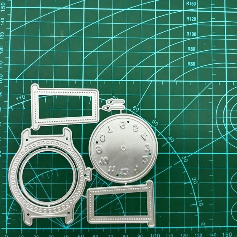   Hollow-out Watch Die Cuts Carbon Steel Embossing Die Cuts Templates for Kid Invitation Gift Card Making DIY Scrapbooking