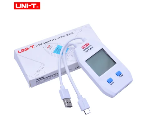 

USB Tester UNI-T UT658DUAL Voltage and Current Monitors Volt Ampere Digital Product Charger Capacity Meter With Data Storage