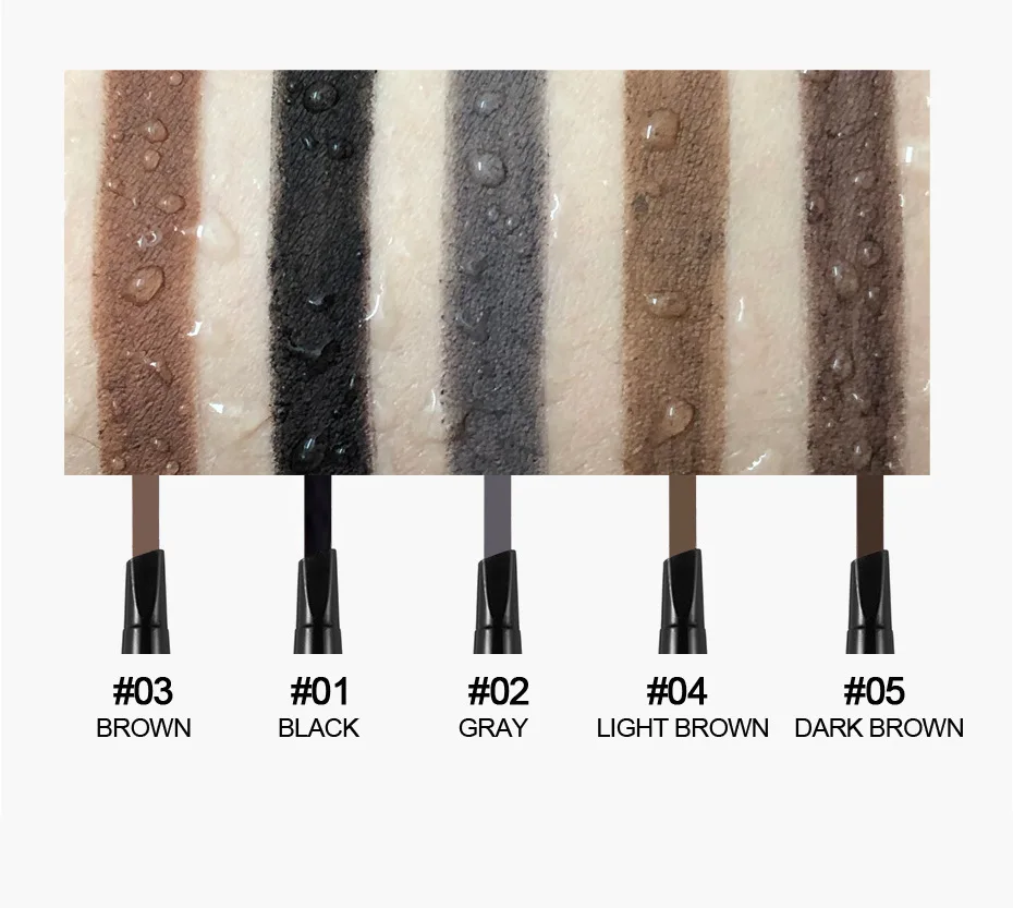 Waterproof Eyebrow Pencil Dark Brown, Premium Eye Brow Pencil Brn with Spoolie Brush, Longwearing for Perfect Brows Dropshipping