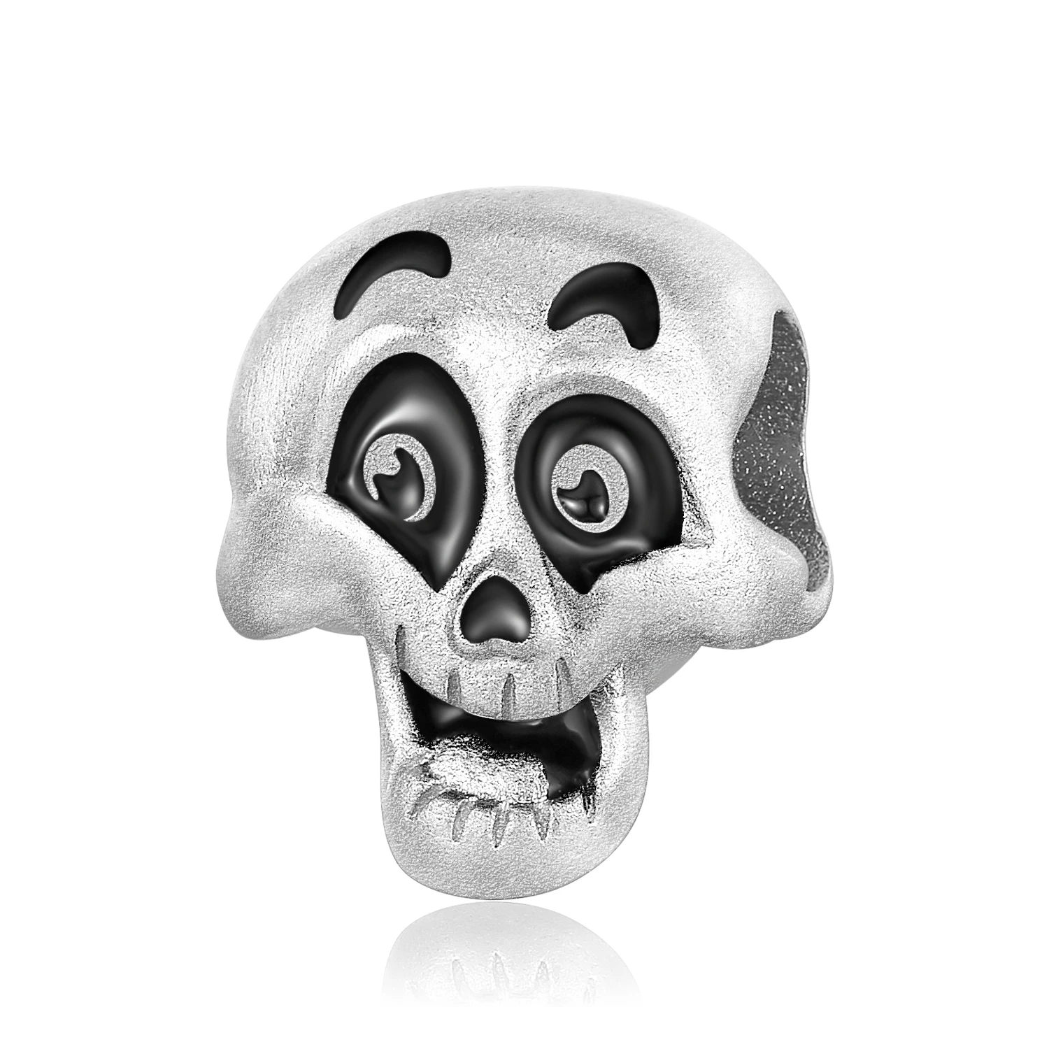 stillhouse 925 Sterling Silver Cartoon Skull Face Sorriso e Cry Emoticon Charms per le donne Fai da te Fare braccialetto Bracciale Halloween Bea