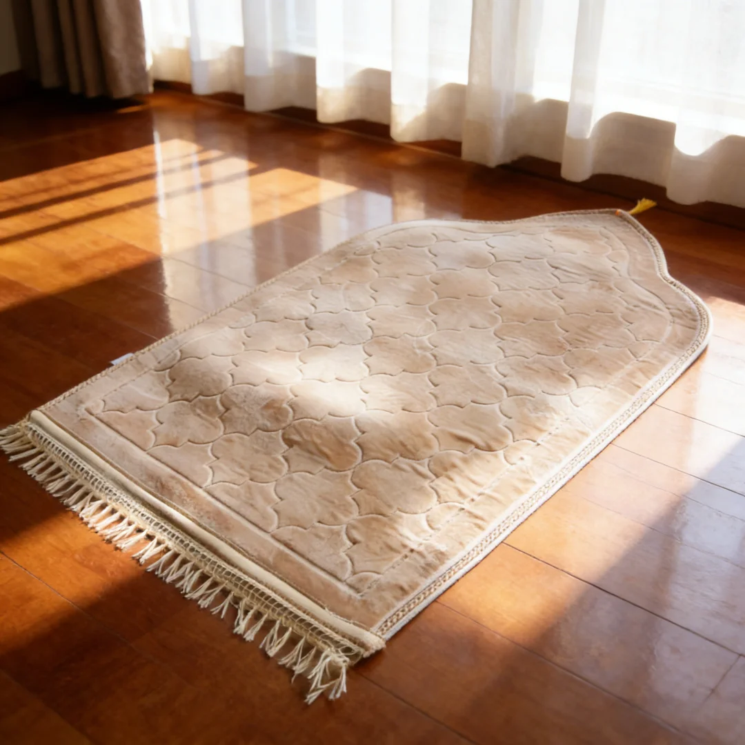 Multicolored Arch Flannel Prayer Rug, Lightweight, Easy to Store, Portable for Travel, Special Mat for Worship