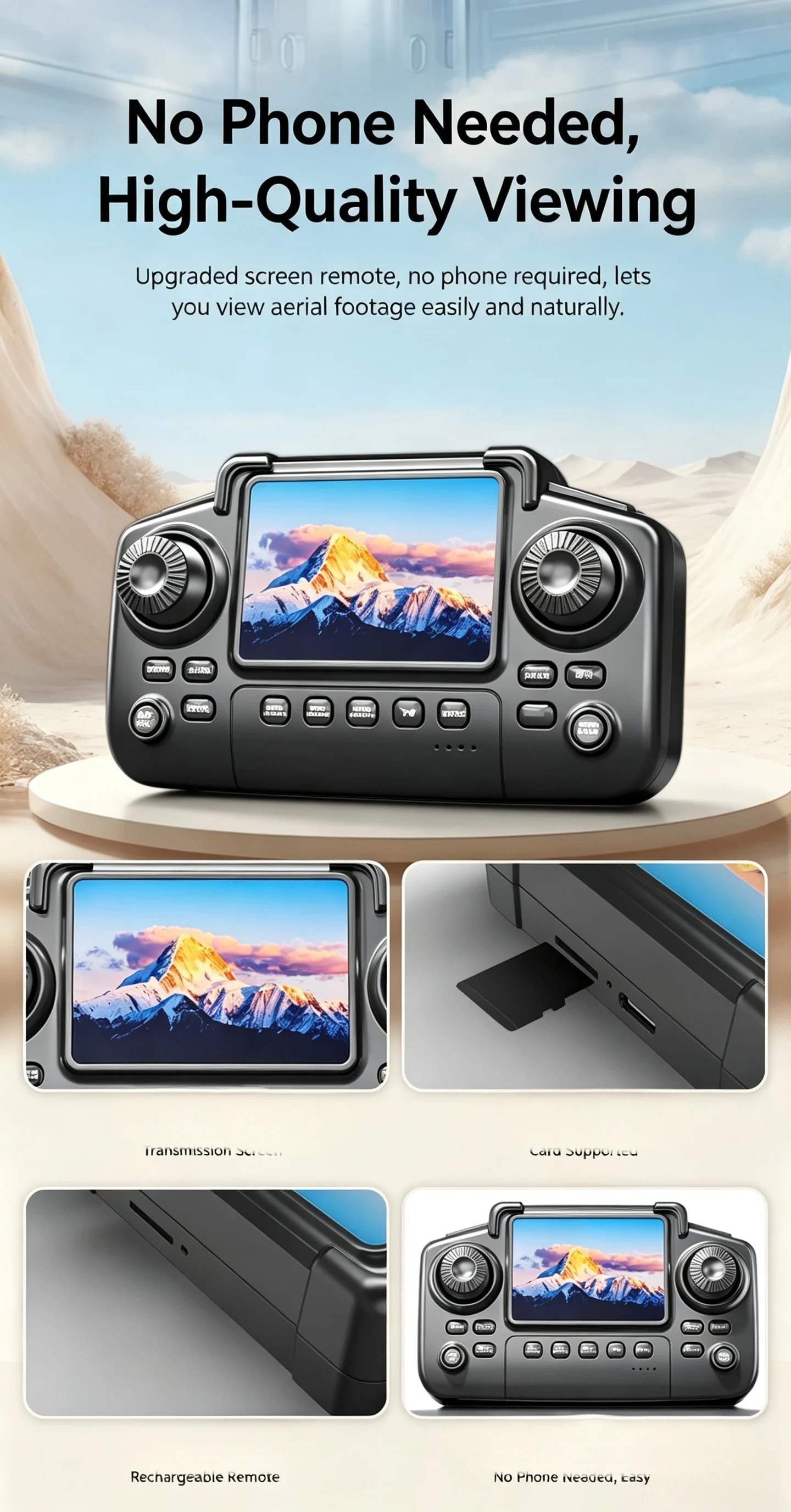 TONGLI Foldable Drone RC Quadcopter with 3.1‑Inch Large‑Screen Remote Control Single‑Camera Aerial Version One‑Key Takeoff Gesture Photo Headless Mode Long Battery Life Long‑Range Portable FPV Aircraft for Teen & Adult Beginners Ideal Photography Gift