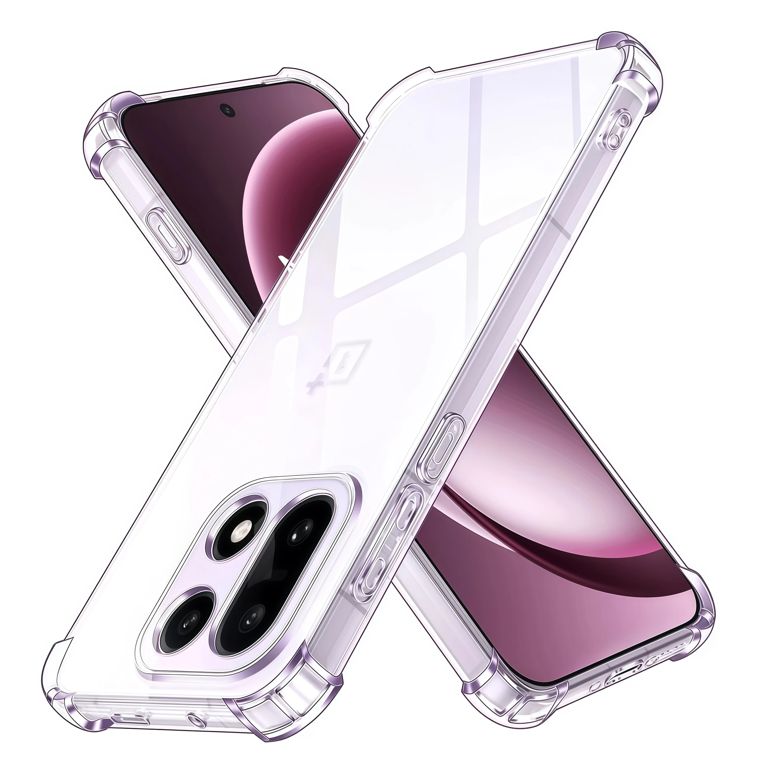 Four Corners Shockproof Clear Case for OnePlus 11 12 13 15 13T 13s 12R 11R 13R 15R Ace 6 6T 5 Pro Nord 5 4 CE5 CE4 Lite Cover