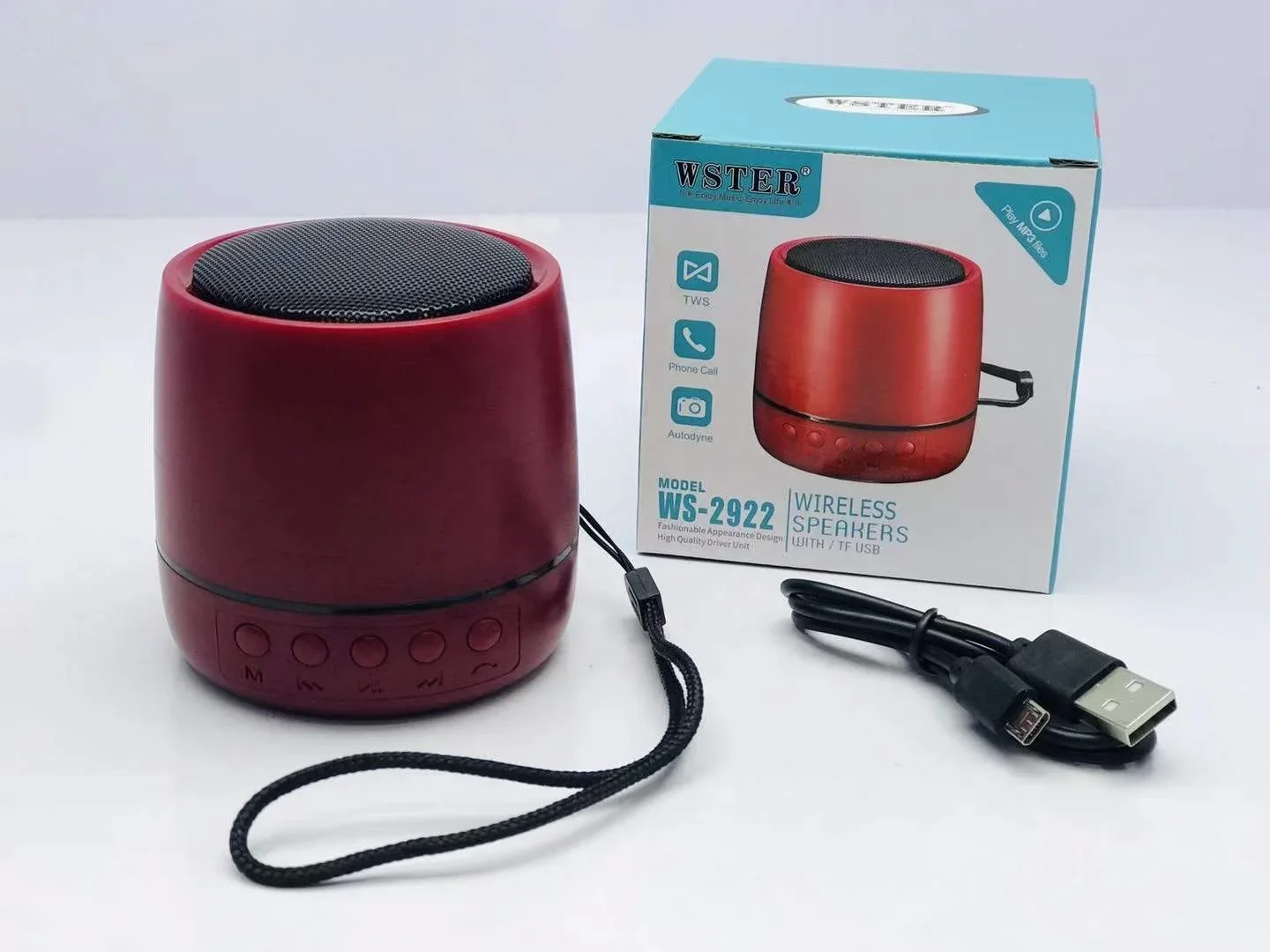 Original WSTER WS2922 Support USB TF CARD FM RADIO Dj Sound Home Theater Wireless Speaker